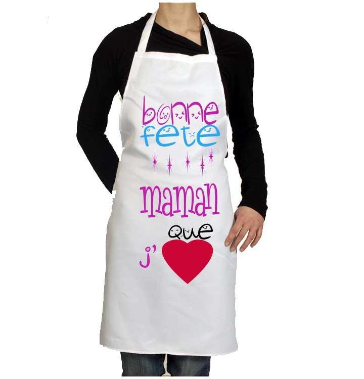 tablier de cuisine original pour la fête des mères, cadeau fête des mamans