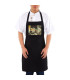 Tablier de cuisine noir personnalisé