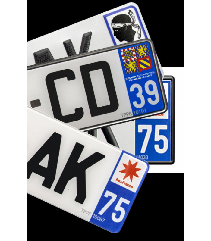 Sticker plaque immatriculation voiture ou moto personnalisé